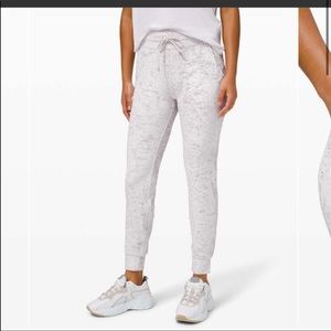 LuluLemon White Velour Joggers